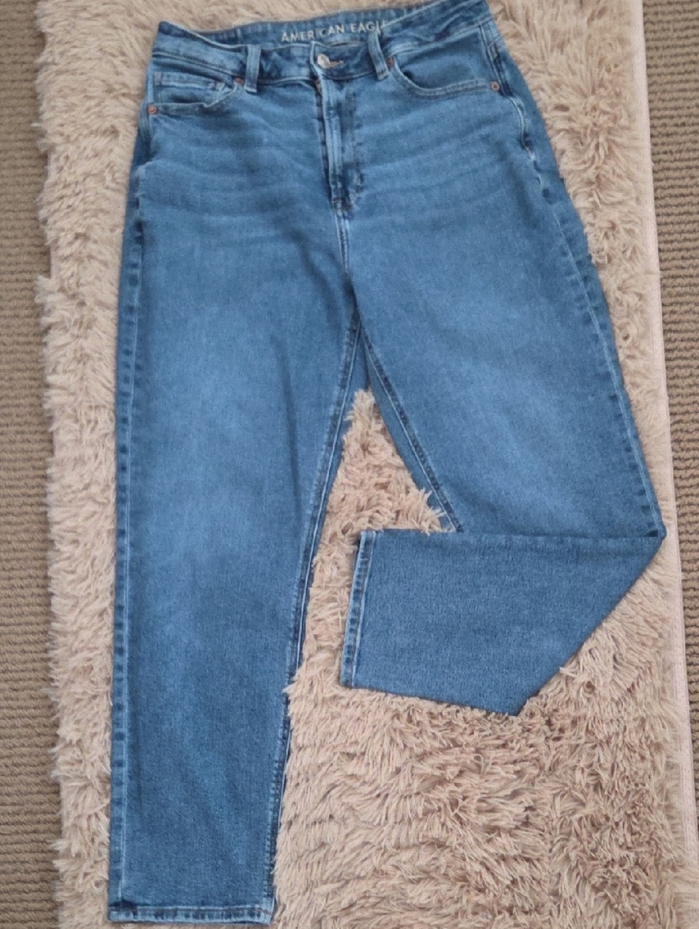 American Eagle Outfitters High-Rise Classic Blue Mom Jeans